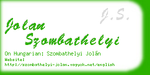jolan szombathelyi business card